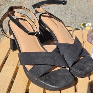 Lane Bryant Black Strappy Sandals